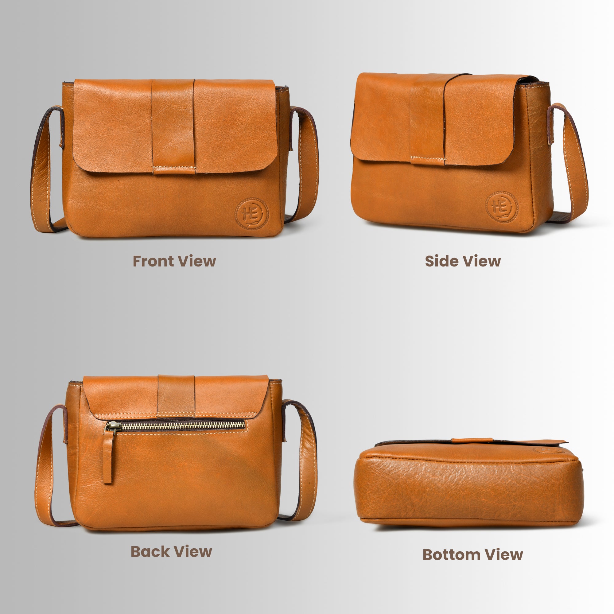 The Heritage Leather Satchel - Brown Colour